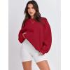 image:imageANRABESS Oversized Sweatshirt for Women Crewneck Y2K Hoodies Fleece Casual Comfy Pullover Top Fall Outfits Clothes 2025Peachy Red