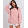 image:imageANRABESS Oversized Sweatshirt for Women Crewneck Y2K Hoodies Fleece Casual Comfy Pullover Top Fall Outfits Clothes 2025Pink