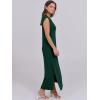 image:imageANRABESS Summer Dress for Women 2026 Maxi Sundresses Casual Cap Sleeve Crew Neck Loose Split Beach Travel Vacation OutfitsDeep Green