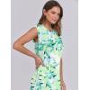 image:imageANRABESS Summer Dress for Women 2026 Maxi Sundresses Casual Cap Sleeve Crew Neck Loose Split Beach Travel Vacation OutfitsFloral Green