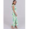 image:imageANRABESS Summer Dress for Women 2026 Maxi Sundresses Casual Cap Sleeve Crew Neck Loose Split Beach Travel Vacation OutfitsFloral Green