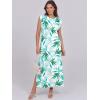 image:imageANRABESS Summer Dress for Women 2026 Maxi Sundresses Casual Cap Sleeve Crew Neck Loose Split Beach Travel Vacation OutfitsFloral Green White