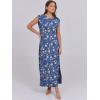 image:imageANRABESS Summer Dress for Women 2026 Maxi Sundresses Casual Cap Sleeve Crew Neck Loose Split Beach Travel Vacation OutfitsFloral Light Blue
