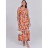 image:imageANRABESS Summer Dress for Women 2026 Maxi Sundresses Casual Cap Sleeve Crew Neck Loose Split Beach Travel Vacation OutfitsFloral Orange Pink