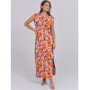 image:imageANRABESS Summer Dress for Women 2026 Maxi Sundresses Casual Cap Sleeve Crew Neck Loose Split Beach Travel Vacation OutfitsFloral Orange Pink