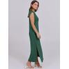 image:imageANRABESS Summer Dress for Women 2026 Maxi Sundresses Casual Cap Sleeve Crew Neck Loose Split Beach Travel Vacation OutfitsForest Green