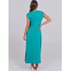 image:imageANRABESS Summer Dress for Women 2026 Maxi Sundresses Casual Cap Sleeve Crew Neck Loose Split Beach Travel Vacation OutfitsLake Blue