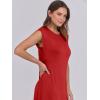 image:imageANRABESS Summer Dress for Women 2026 Maxi Sundresses Casual Cap Sleeve Crew Neck Loose Split Beach Travel Vacation OutfitsRed