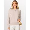 image:imageANRABESS Sweaters for Women 2025 Long Sleeve Crewneck Loose Fit Lightweight Knit Basic Fall Sweater OutfitsAlmond