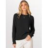 image:imageANRABESS Sweaters for Women 2025 Long Sleeve Crewneck Loose Fit Lightweight Knit Basic Fall Sweater OutfitsBlack