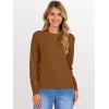 image:imageANRABESS Sweaters for Women 2025 Long Sleeve Crewneck Loose Fit Lightweight Knit Basic Fall Sweater OutfitsBurnt Orange