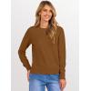 image:imageANRABESS Sweaters for Women 2025 Long Sleeve Crewneck Loose Fit Lightweight Knit Basic Fall Sweater OutfitsBurnt Orange