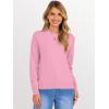 image:imageANRABESS Sweaters for Women 2025 Long Sleeve Crewneck Loose Fit Lightweight Knit Basic Fall Sweater OutfitsCoral Pink