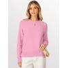 image:imageANRABESS Sweaters for Women 2025 Long Sleeve Crewneck Loose Fit Lightweight Knit Basic Fall Sweater OutfitsCoral Pink