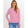 image:imageANRABESS Sweaters for Women 2025 Long Sleeve Crewneck Loose Fit Lightweight Knit Basic Fall Sweater OutfitsCoral Pink