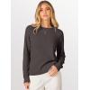 image:imageANRABESS Sweaters for Women 2025 Long Sleeve Crewneck Loose Fit Lightweight Knit Basic Fall Sweater OutfitsDeep Taupe