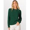 image:imageANRABESS Sweaters for Women 2025 Long Sleeve Crewneck Loose Fit Lightweight Knit Basic Fall Sweater OutfitsGreen
