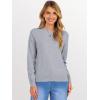 image:imageANRABESS Sweaters for Women 2025 Long Sleeve Crewneck Loose Fit Lightweight Knit Basic Fall Sweater OutfitsGrey
