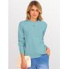 image:imageANRABESS Sweaters for Women 2025 Long Sleeve Crewneck Loose Fit Lightweight Knit Basic Fall Sweater OutfitsLight Blue