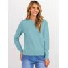 image:imageANRABESS Sweaters for Women 2025 Long Sleeve Crewneck Loose Fit Lightweight Knit Basic Fall Sweater OutfitsLight Blue