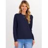 image:imageANRABESS Sweaters for Women 2025 Long Sleeve Crewneck Loose Fit Lightweight Knit Basic Fall Sweater OutfitsNavy Blue