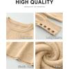 image:imageANRABESS Sweaters for Women Long Sleeve Crewneck Casual Loose Wool Blend Soft Knit Pullover Tops 2025 Fall Fashion OutfitsApricot