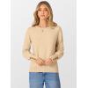 image:imageANRABESS Sweaters for Women Long Sleeve Crewneck Casual Loose Wool Blend Soft Knit Pullover Tops 2025 Fall Fashion OutfitsApricot