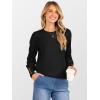 image:imageANRABESS Sweaters for Women Long Sleeve Crewneck Casual Loose Wool Blend Soft Knit Pullover Tops 2025 Fall Fashion OutfitsBlack