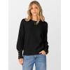 image:imageANRABESS Sweaters for Women Long Sleeve Crewneck Casual Loose Wool Blend Soft Knit Pullover Tops 2025 Fall Fashion OutfitsBlack