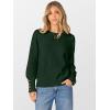 image:imageANRABESS Sweaters for Women Long Sleeve Crewneck Casual Loose Wool Blend Soft Knit Pullover Tops 2025 Fall Fashion OutfitsDeep Green