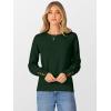 image:imageANRABESS Sweaters for Women Long Sleeve Crewneck Casual Loose Wool Blend Soft Knit Pullover Tops 2025 Fall Fashion OutfitsDeep Green
