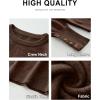 image:imageANRABESS Sweaters for Women Long Sleeve Crewneck Casual Loose Wool Blend Soft Knit Pullover Tops 2025 Fall Fashion OutfitsMocha