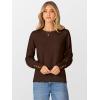 image:imageANRABESS Sweaters for Women Long Sleeve Crewneck Casual Loose Wool Blend Soft Knit Pullover Tops 2025 Fall Fashion OutfitsMocha
