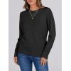 image:imageANRABESS Sweaters for Women Long Sleeve Lightweight Crewneck Soft Basic Knit Loose Fit Pullover Top 2025 Fall Trendy OutfitsBlack
