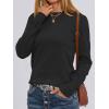 image:imageANRABESS Sweaters for Women Long Sleeve Lightweight Crewneck Soft Basic Knit Loose Fit Pullover Top 2025 Fall Trendy OutfitsBlack