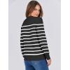 image:imageANRABESS Sweaters for Women Long Sleeve Lightweight Crewneck Soft Basic Knit Loose Fit Pullover Top 2025 Fall Trendy OutfitsBlack White