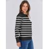 image:imageANRABESS Sweaters for Women Long Sleeve Lightweight Crewneck Soft Basic Knit Loose Fit Pullover Top 2025 Fall Trendy OutfitsBlack White