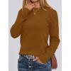 image:imageANRABESS Sweaters for Women Long Sleeve Lightweight Crewneck Soft Basic Knit Loose Fit Pullover Top 2025 Fall Trendy OutfitsCaramel