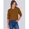 image:imageANRABESS Sweaters for Women Long Sleeve Lightweight Crewneck Soft Basic Knit Loose Fit Pullover Top 2025 Fall Trendy OutfitsCaramel