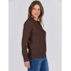 image:imageANRABESS Sweaters for Women Long Sleeve Lightweight Crewneck Soft Basic Knit Loose Fit Pullover Top 2025 Fall Trendy OutfitsCoffee