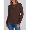 image:imageANRABESS Sweaters for Women Long Sleeve Lightweight Crewneck Soft Basic Knit Loose Fit Pullover Top 2025 Fall Trendy OutfitsCoffee