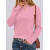 image:imageANRABESS Sweaters for Women Long Sleeve Lightweight Crewneck Soft Basic Knit Loose Fit Pullover Top 2025 Fall Trendy OutfitsCoral Pink