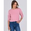 image:imageANRABESS Sweaters for Women Long Sleeve Lightweight Crewneck Soft Basic Knit Loose Fit Pullover Top 2025 Fall Trendy OutfitsCoral Pink
