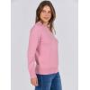 image:imageANRABESS Sweaters for Women Long Sleeve Lightweight Crewneck Soft Basic Knit Loose Fit Pullover Top 2025 Fall Trendy OutfitsCoral Pink