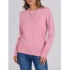 image:imageANRABESS Sweaters for Women Long Sleeve Lightweight Crewneck Soft Basic Knit Loose Fit Pullover Top 2025 Fall Trendy OutfitsCoral Pink