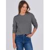 image:imageANRABESS Sweaters for Women Long Sleeve Lightweight Crewneck Soft Basic Knit Loose Fit Pullover Top 2025 Fall Trendy OutfitsDark Gray