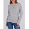 image:imageANRABESS Sweaters for Women Long Sleeve Lightweight Crewneck Soft Basic Knit Loose Fit Pullover Top 2025 Fall Trendy OutfitsLight Gray