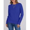 image:imageANRABESS Sweaters for Women Long Sleeve Lightweight Crewneck Soft Basic Knit Loose Fit Pullover Top 2025 Fall Trendy OutfitsRoyal Blue