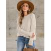 image:imageANRABESS Sweaters for Women Oversized Cable Knit Fall Long Sleeve Crewneck Casual Pullover Sweater Tops 2025 Winter OutfitsApricot