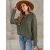 image:imageANRABESS Sweaters for Women Oversized Cable Knit Fall Long Sleeve Crewneck Casual Pullover Sweater Tops 2025 Winter OutfitsArmy Green